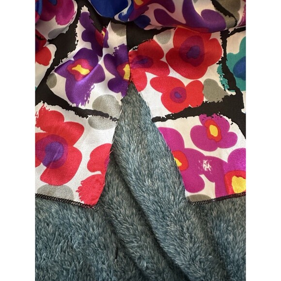 Rampage Womens Blouse Halter Racerback Crochet Beads Satin Retro Y2K Floral L ** - Picture 8 of 8